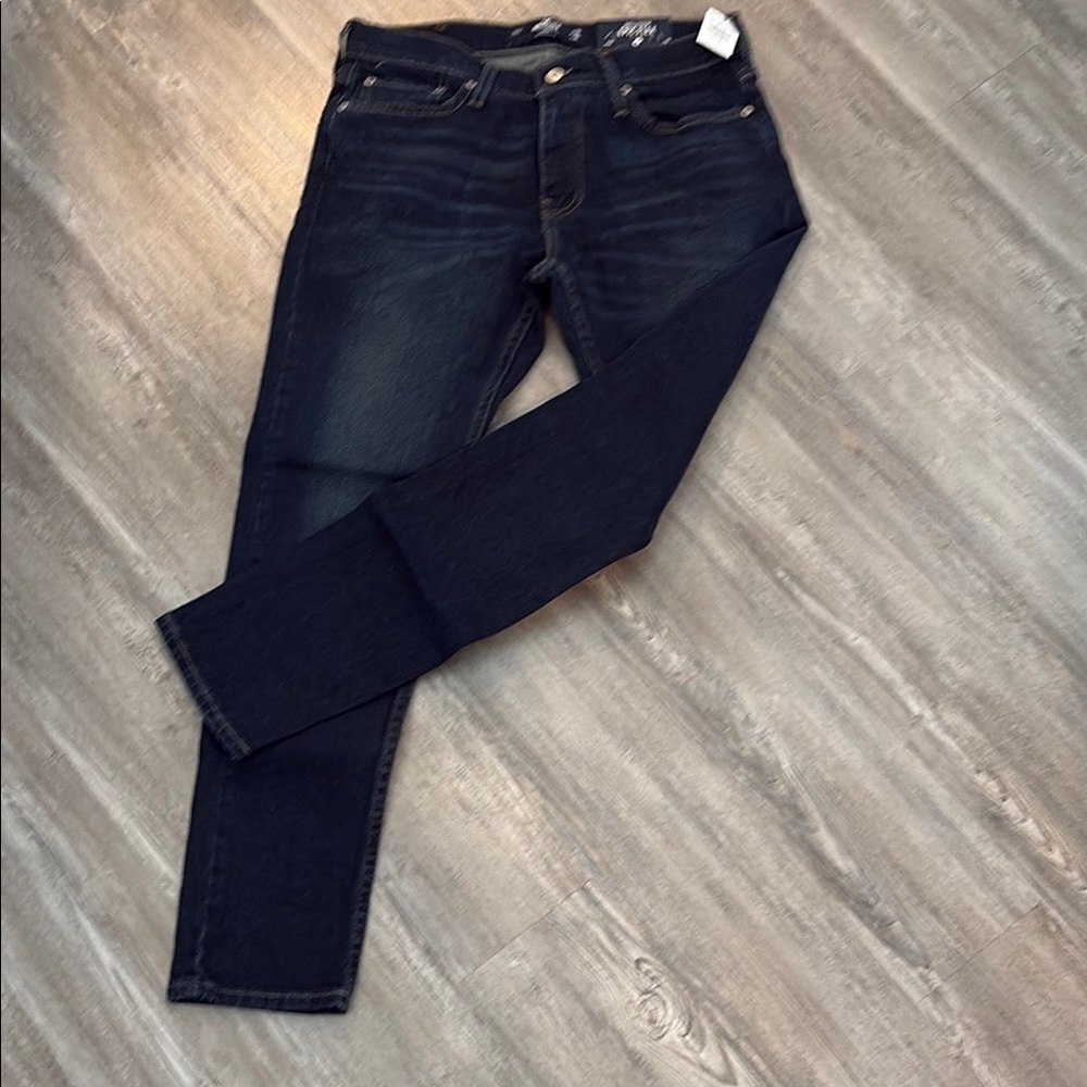 Hollister Men's Skinny Jeans - Dark Blue